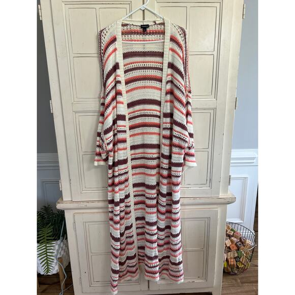 Torrid Sweaters - Torrid size 5 5X long crocheted sister sweater cardigan